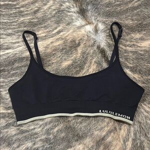 Lululemon Athletica Black Minimalist Sports Bra with adjustable straps